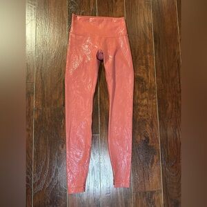 Lululemon Wunder Under Size4 HighRise 28"Shine AcclimatizeSoft CranberryPinkFoil